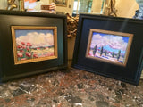 KADLIC Tuscany Italy Landscape Impasto Original Oil Painting 9x12 Gilt Frame