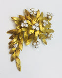Retro Estate Des In France 18K Gold VS 1.5ct Diamond Pin Brooch Pendant Necklace