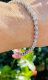 Vintage Estate 14k White Gold 4.20ct VS Diamond Tennis Bracelet