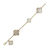 Van Cleef & Arpels Magic Alhambra Mother of Pearl Bracelet 18k Gold - 4 Motifs
