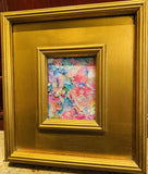 KADLIC Abstract Landscape Original Oil Painting Gold Gilt Frame Fine Art