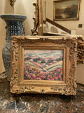 KADLIC Original Oil Painting Abstract Tuscany Impasto Gold Gilt Frame 10"
