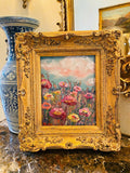 KADLIC Impasto Floral Landscape Wild Flowers Gilt Ornate Gold 15" Wood Frame