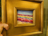 KADLIC Abstract Impasto Original Oil Table Painting Gold Gilt Frame 10" Fine Art