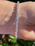 Vintage Estate 14k White Gold 4.20ct VS Diamond Tennis Bracelet