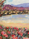 KADLIC Abstract Sunset Seascape Impasto Original Oil Painting On canvas 24”x20”