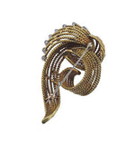 Stunning Retro Estate 14K Gold 1.00 ct VS Diamond Brooch Pin Necklace Pendant