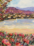 KADLIC Abstract Sunset Seascape Impasto Original Oil Painting On canvas 24”x20”