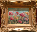 KADLIC Floral Landscape Wild Flowers Gilt Wood Frame 8x10”