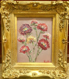 KADLIC Pink Wildflowers Floral Gardens Gilt Wood Frame 8x10”