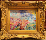 KADLIC Original Oil Painting Abstract Impasto Gold Gilt 15" Frame