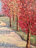 KADLIC Trees Autumn Fall Landscape Original Oil Painting 30x40"