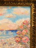 KADLIC Abstract Sunset Seascape Impasto Original Oil Painting Gold Frame 24