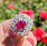 Vintage Estate Platinum 2.60ct Diamond Baguette Anniversary Wedding Band Ring