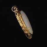 Vintage Estate 14k Gold Jelly Opal Pendant for Necklace 32mm