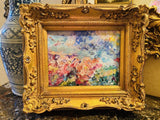 KADLIC Original Oil Painting Abstract Impasto Gold Gilt 15" Frame