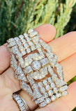 Vintage Estate Platinum 5.50ct E/F VS Diamond Necklace Pendant