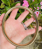 Vintage 14k Gold Tubogas Gaspipe Convertible Necklace Rolling Bracelet 62g