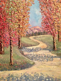 KADLIC Trees Autumn Fall Landscape Original Oil Painting 30x40"