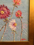 24x20" Wildflowers Floral Gardens KADLIC Original Oil Painting Art Gold Frame