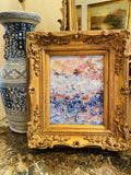 KADLIC Original Oil Painting Abstract Seascape Impasto Gold Gilt 15" Frame