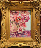 KADLIC Original Oil Painting Floral Still Life Impasto Gold Gilt 15" Frame