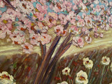 KADLIC Abstract Landscape Trees Impasto Original Oil Painting On canvas 36x24"