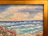 24x20" Impasto Texture Seascape KADLIC Original Oil Painting Art Gold Frame