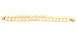 Vintage Estate 14k Gold 8mm Pearl Multi Double Strand Bracelet Heavy