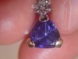 Vintage 18k Gold 7.10ct VS Diamond Blue Sapphire Dangle Pendant Cluster Earrings