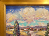 KADLIC Impasto Italian Landscape Art  Original Oil Painting 24” Gold Gilt Frame