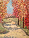 KADLIC Trees Autumn Fall Landscape Original Oil Painting 30x40"