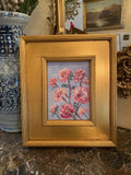 KADLIC Original Oil Painting Wildflowers Impasto Gold Gilt 14" Frame