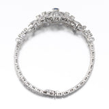 Art Deco Retro 1940s Platinum 4.52ct Natural Blue Sapphire VS Diamond Bracelet