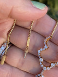 Vintage Estate Kurt Wayne 18k Gold Blue Sapphire Diamond Necklace