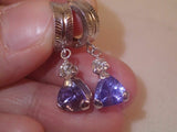 Vintage 18k Gold 7.10ct VS Diamond Blue Sapphire Dangle Pendant Cluster Earrings