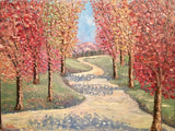 KADLIC Trees Autumn Fall Landscape Original Oil Painting 30x40"