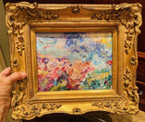 KADLIC Original Oil Painting Abstract Impasto Gold Gilt 15" Frame