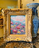 KADLIC Impasto Floral Landscape Wild Flowers Gilt Ornate Gold 15" Wood Frame