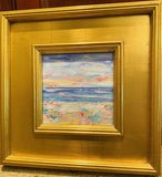 KADLIC Sailboat Seascape Impasto Original Oil Painting Gold Gilt Frame Fine Art