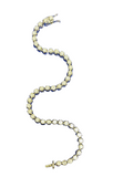Vintage Estate 14k White Gold 4.20ct VS Natural Diamond Tennis Bracelet