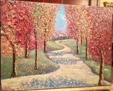 KADLIC Trees Autumn Fall Landscape Original Oil Painting 30x40"