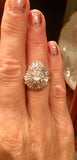 Estate 2.75ct VS Diamond Baguette Ballerina Ring Dant Ringdant Engagement Ring