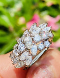 Vintage Estate Art Nouveau 2.25ct Baguette Diamond Platinum Ring Band