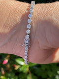 Vintage Estate 14k White Gold 4.20ct VS Diamond Tennis Bracelet